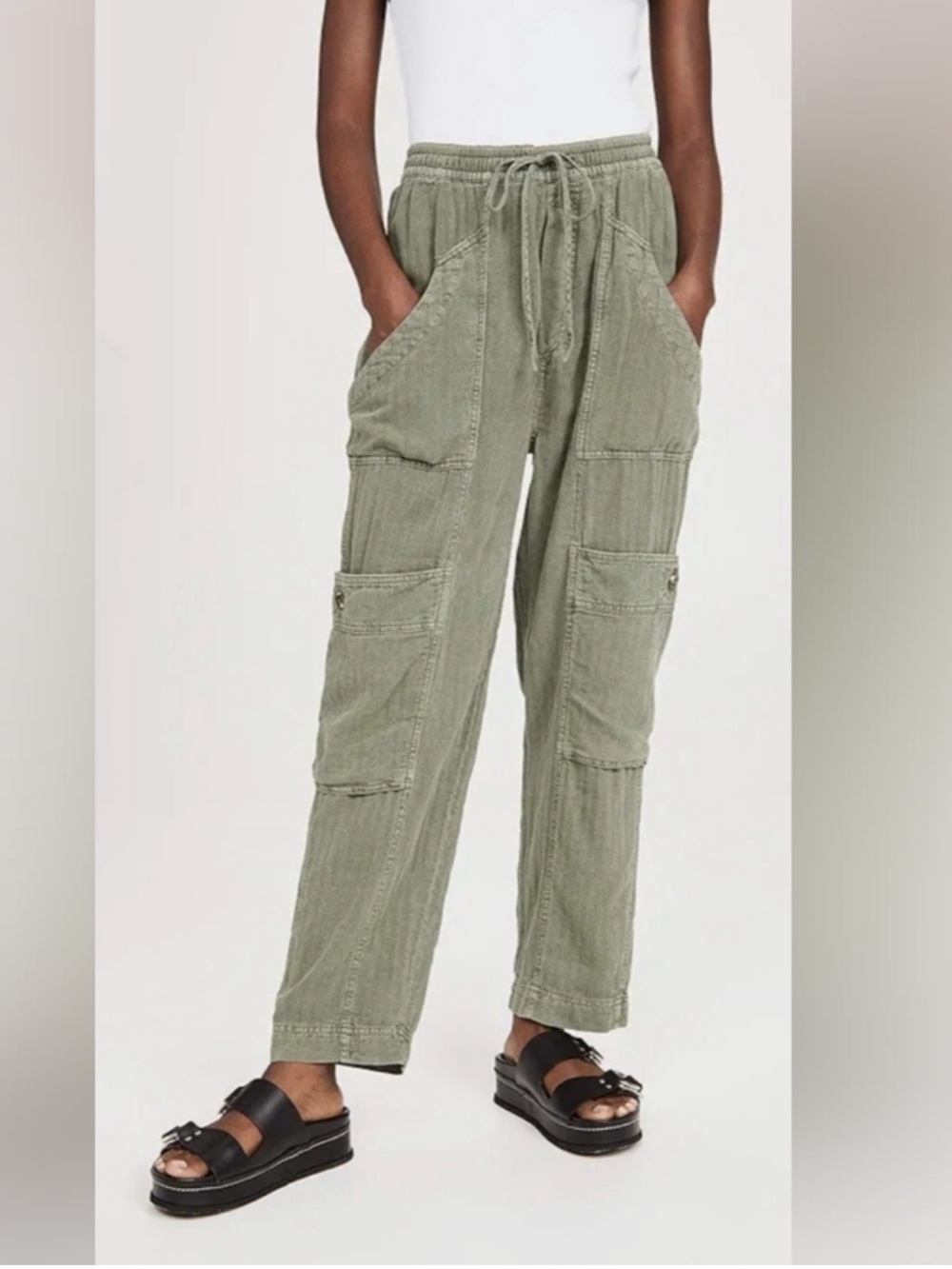 Free People Feelin Good Utility Pants Size Xl - Picture 7 of 10
